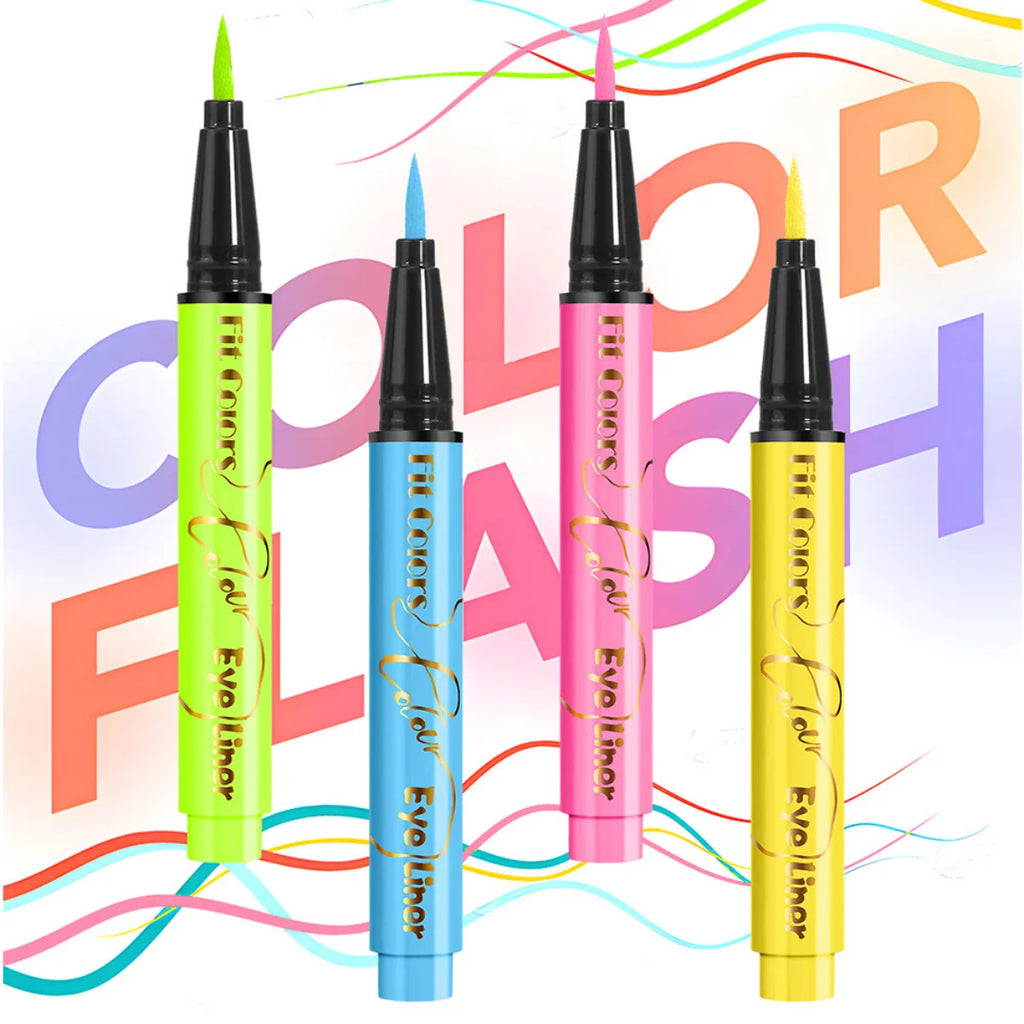 1pc Fluorescent Eyeliner Pen 12 Colors UV Waterproof Lasting Eyeliner Pen Makeup Eyeshadow Stick Face Painting Pencil Cosmetic