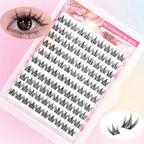Korean-Style False Lash Extension Kit: 100 Self-Stick Clusters, Super Soft & Natural-Looking for Hassle-Free Daily Wear!
