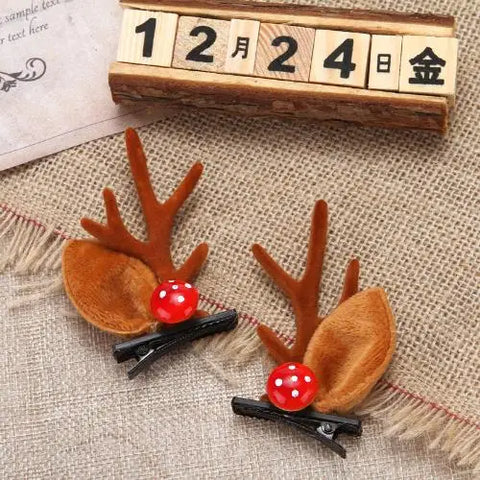 Christmas Hair Clips for Women Girls Antler Deer Ear Hairpin Hairgrips Kids New Year Barrettes Hair Accessories Jewelry