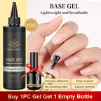 BORN PRETTY 250g Super Top Coat Base Gel Soak off UV LED Drying Long Lasting Semi Permanent Jelly Nude Pink Gel Nail Polish