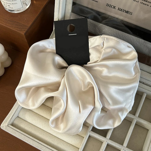 Korean Fashion Big Scrunchies For Girls Pink White Hairties For Bun Hairstyle Hair Bands Hair Accessories For Women Headwear