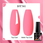 MEET ACROSS 8 Colors Mirror Gel Nail Polish Long-lasting Quick-drying Metallic Gold Silver Red Semi Permanent Varnish Nail Art