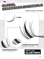 GROINNEYA Manga Lash Clusters Kit Cat Lashes with Lash Bond & Seal Cluster Eyelash Extensions Eyelash Clusters Kit DIY Lashes