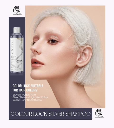 Unisex Color-Protecting Shampoo,Color Locking,Moisture Replenishing Shampoo,Lasting Color Care Purple Pink Color Fixing Shampoo
