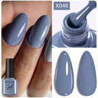 LILYCUTE Nude Crystal Rubber Base Gel Nail Polish Natural Color Semi Permanent UV Gel Soak Off Self Leveling Nail Gel Varnishes