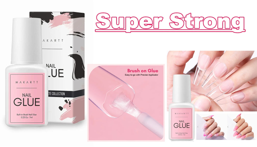 Nail Glue Remover for Press on Nails, 50ML Nail Glue Remover for UV Nail Glue, Non acetone Gentle Glue Off for False Nails Glue