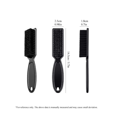 Barber Neck Duster Brush Sets Plastic Handle Hairdressing Soft Hair Cleaning Brush Head Shape Carving Cleaning Brush