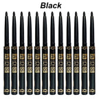 1/2/5/12pcs Waterproof & Sweat-Proof Black Eyeliner Pencil Eye Liner Gel Pen Long-Lasting Anti-smudging for Bold Eye Makeup