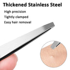 4PCS Eyebrow Tweezer Colorful Hair Beauty Fine Hairs Puller Stainless Steel Slanted Eye Brow Clips Removal Makeup Tools