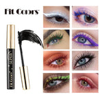 Color Mascara 14 Thick Curl Waterproof Non-smudding Natural Long Lasting Blue White Green Pink Black  Eye Makeup