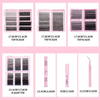 DIY Individual Eyelash Kit Volume Lash Clusters D Curl Soft Natural Lashes Extension with Bond and Seal Tweezers Festival Gift