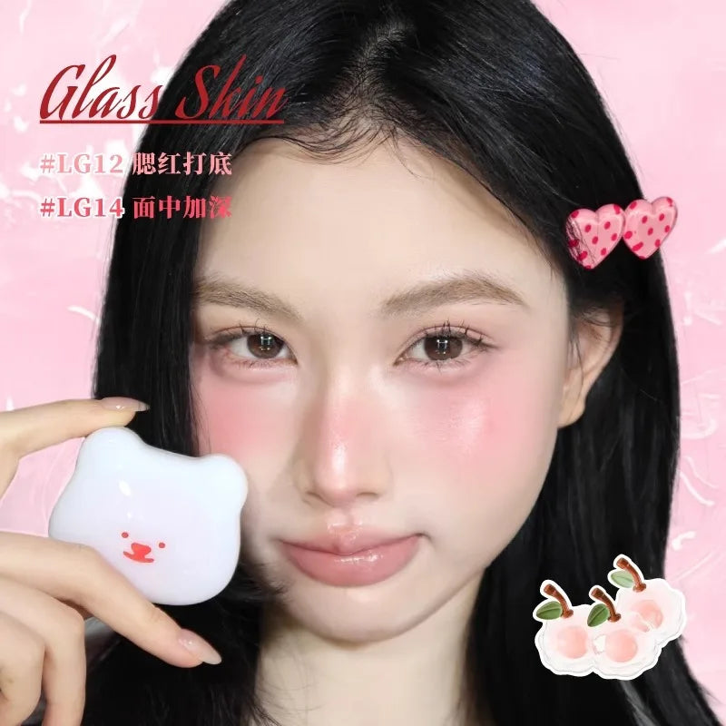 LEEMEMBER Watery Blush Moisturizing Blusher Cream Monochrome Shimmer Cute Cosmetics Longlasting Jelly Face Blusher In Bar Makeup