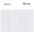 10Pcs Disposable Eyebrow Stencil Sticker Grooming Brow Shaper Template Eyebrow Tattoo Tint Airbrush Auxiliary Make Up Tool