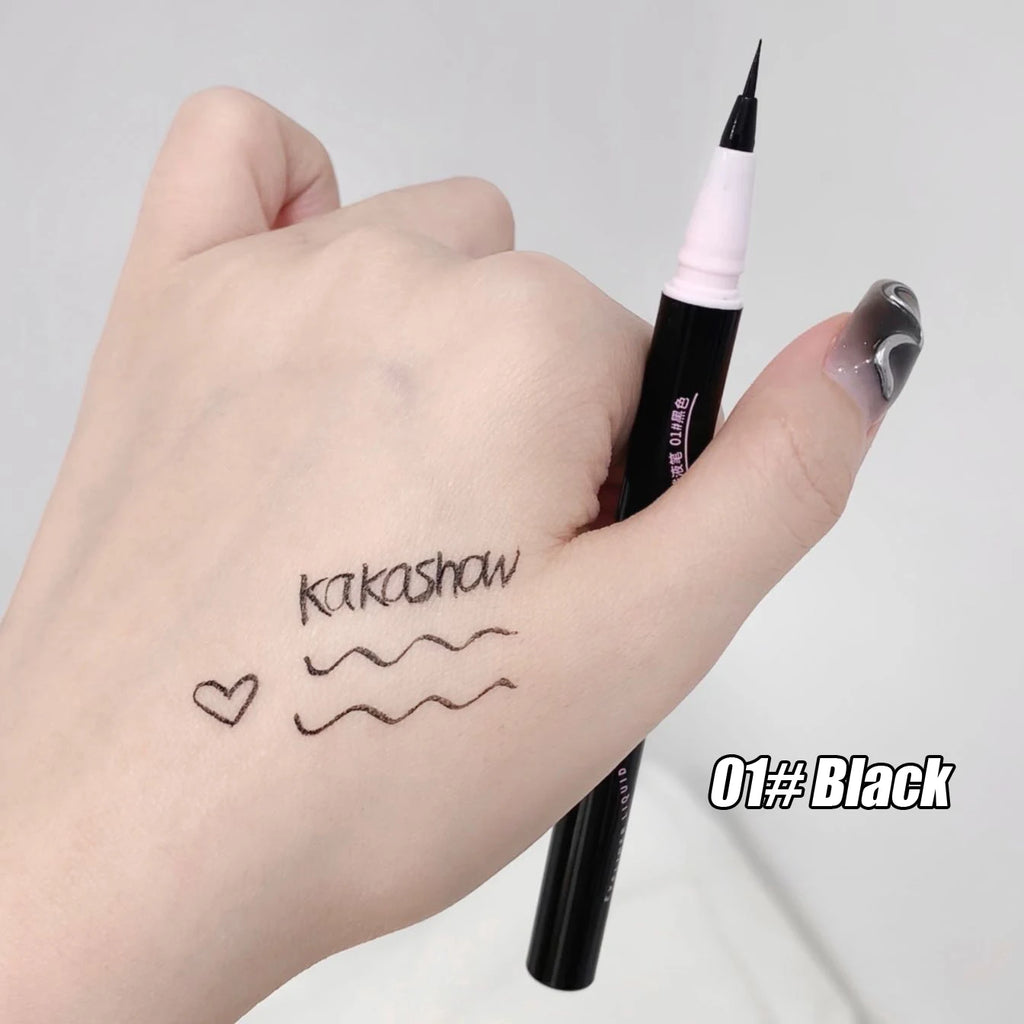 0.05mm Eyeliner Liquid Pen Matte Smooth Quick Dry Waterproof Ultra-thin Eyeliner Lower Eyelash Pen Non Smudging Korean Makeup