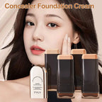 Waterproof Concealer Foundation Stick With Brush - All-in-One Long-Lasting, Oil Control, Brightening Makeup Natural Matte Finish