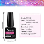 7ml Champagne Gold Sliver Reflective Nail Gel Polish Sparkling Shining Glitter Pink Red Nail Supplies Semi Permanent Gel Varnish