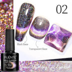 PUETNE 7.5ML Amber Moonlight Cat Magnetic Gel Nail Polish Winter Nails Jelly Glass Cat Eye Soak Off UV Semi-Permanent Varnish
