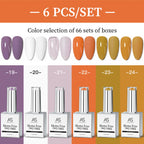 AS 6pcs Color Nail Gel Polish Kit Jelly Pink TPO FREE HEMA FREE Self Leveling Nude Natural Pink Nail Varnish Manicure Set
