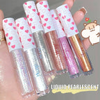 Liquid Eyeshadow Highlighter Waterproof Ultra Shiny Long-lasting Sheet Monochrome Glitter enhances silkworm eyeshadow