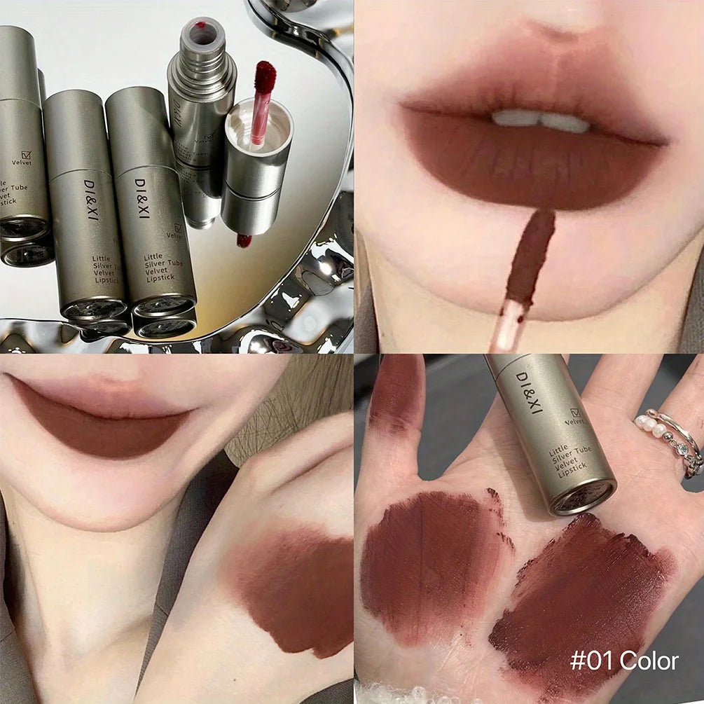 Matte Finish Lip Glaze, Velvet Texture, Whitening And Nourishing Lipstick For All Skin Types, Available In Multi Colors