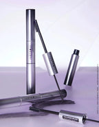 Judydoll Dual-Ended Mascara Waterproof Volumizing Curling Lengthening - Smudge Proof Fiber Brush, 2-in-1 Clump-Free Formula