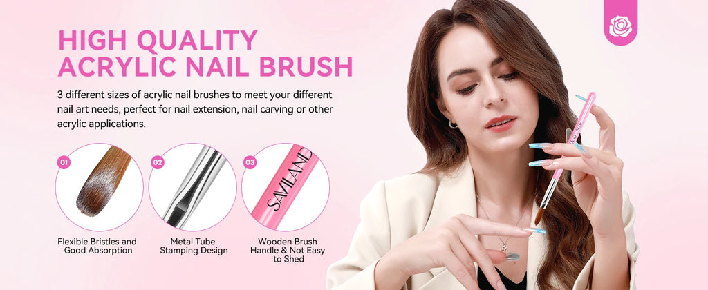 SAVILAND Full Acrylic Nail Kit With UV Nail Lamp Electric Nail Drill Machine Powder Gel Nail Polish Tools For Manicure Nail Art
