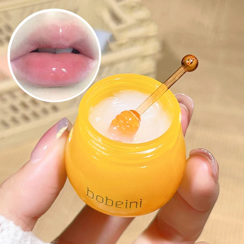 Hydrating Peach & Honey Lip Mask - Long-Lasting Moisture, Soothes Dry Lips, Reduces Fine Lines For Women