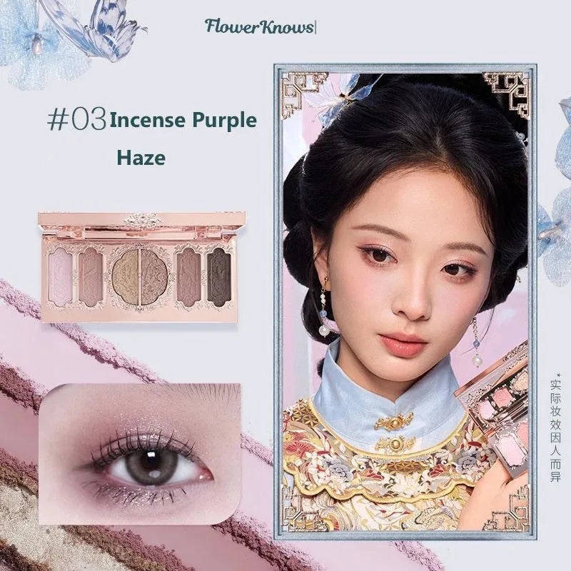 Flower Knows Makeup Swan Ballet Eyeshadow Palette Natural Nude Matte Shimmer Strawberry Cupid Glitter Pigment Eye Shadow Pallete