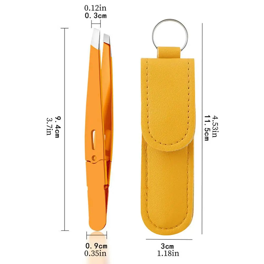 Tweezers for Women Facial Hair Stainless Steel Eyebrow Tweezers Slanted Eye Brow Remover for Beauty Plucking Grooming Brow Lash