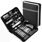 26 Pcs Manicure Set Stainless Steel Nail Clippers Cuticle Nipper Pedicure Care Tool Dead Skin Scissor Cleaning Grooming Ki