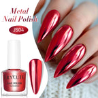 LILYCUTE 7ml  Mirror Metallic Nail Polish No Need of UV LED Lamp Nail Supplies Vernis Red Purple Mirror Effect for Nails