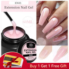 BORN PRETTY 60/30ml Hard Jelly Extension Nail Gel Polish French Nails Nude Pink White Clear Nail Supplies Gel for extension