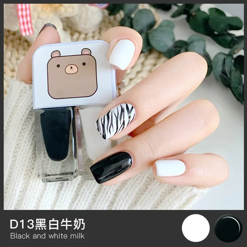 Water-based Nude Icy Women Children Nail Polish Twin Star Set No-bake Quick-drying Odorless Nail Polish Full Set Makeup