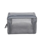 Mini Clear Nylon Mesh Cosmetic Bags Cute Women Small Lipstick Makeup Bags Pouch Data Line Key Earphone Organizer Case