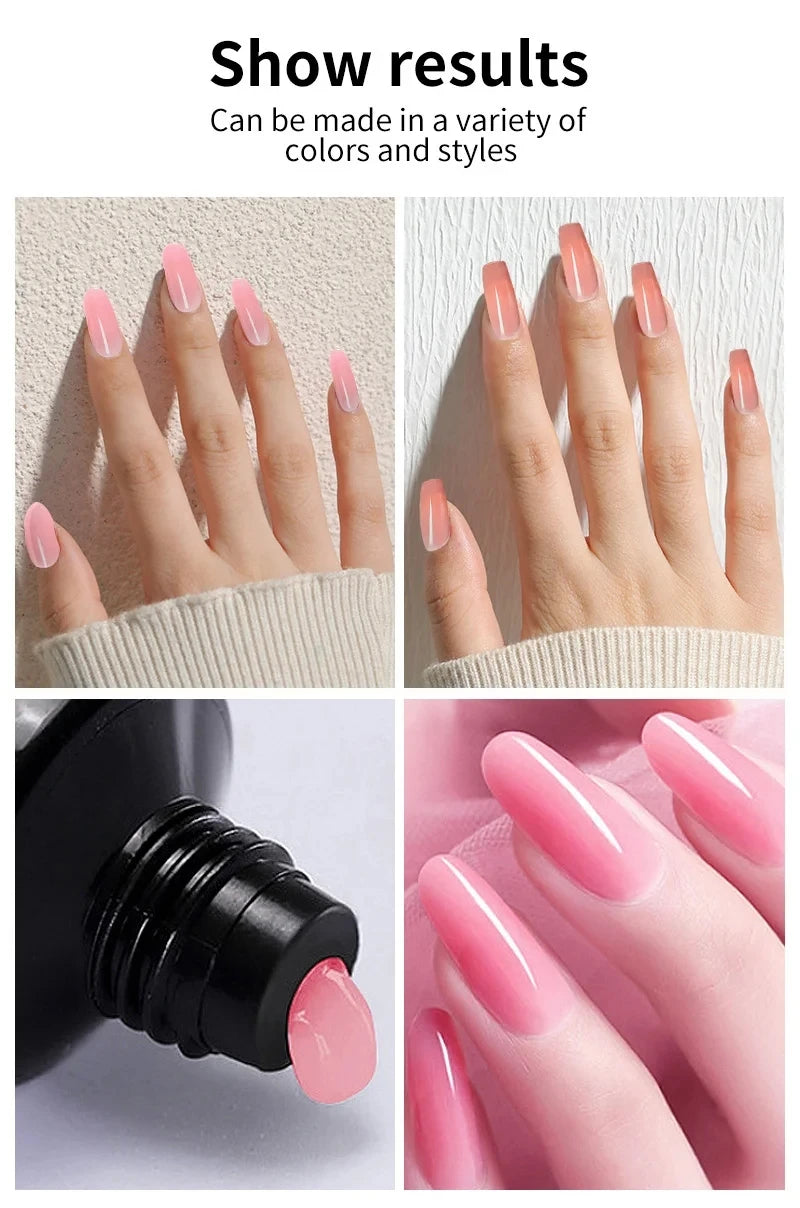 Nail Gel Kit With LED Nail Light Dryer Nail Drill Machine Poly Nail Extension Gel Varnish Kit Soak Off Polish Manicure Tools Kit