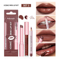 Waterproof Long Lasting Matte Black Lipstick Set Velvet Liquid Lip Gloss Lip Liner Set Red Stain Halloween Goth Makeup
