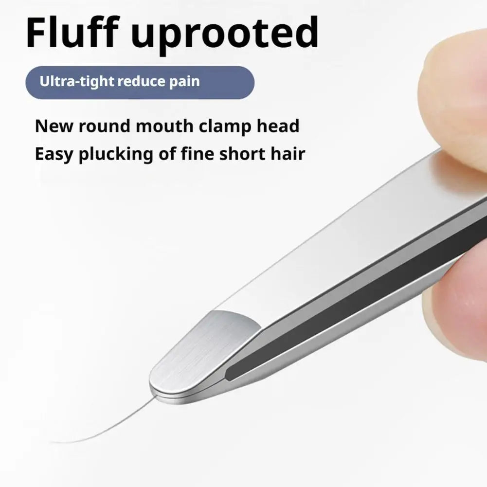 Stainless Steel Tweezers Safe Rounded - Tip Eyebrow Clips Precise Eyebrow Shaping Ingrown Hair Removal Eyebrow Shaping Tool