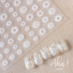 3D Nail Art Stickers  Translucence Moon/Star/Cloud Ultra-thin Nail Decals 3d Self-Adhesive White Cloud Moon Star Kawaii Sliders
