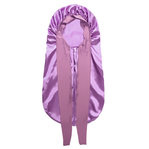 Extra Large Hair Long Silk Bonnet Cap With Elastic Satin Hair Band Comfortable Head Cover Night Sleep Hat For Sleeping Shower