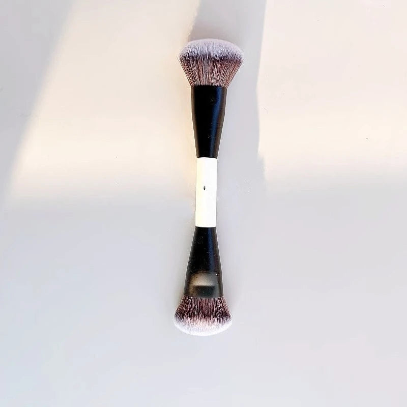 F4 Dual-Ended Foundation Face Brush Double-ended Powder Blush Contour and Eyeshadow Concealer Makeup Brushes