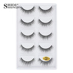 3/5 Pairs Hot Sale Natural Long 3D Mink Lashes Soft Short Faux Cils Handmade Fake Lashes Makeup Tool Eyelash Extension Maquiagem