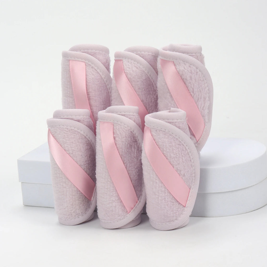 1020 Long Bandage Cleaning Wipes 6Pcs, Machine Washable, Reusable Makeup Remover Tools, Suitable for All Skin Types