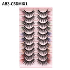 Colored Strip Lashes Fast Shipping Makeup For Clue Mink Eyelashes Full Strip Eyelashes Red Blue Green Eyelashes Wholesale