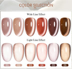 PUETNE 7.5ML Amber Moonlight Cat Magnetic Gel Nail Polish Winter Nails Jelly Glass Cat Eye Soak Off UV Semi-Permanent Varnish