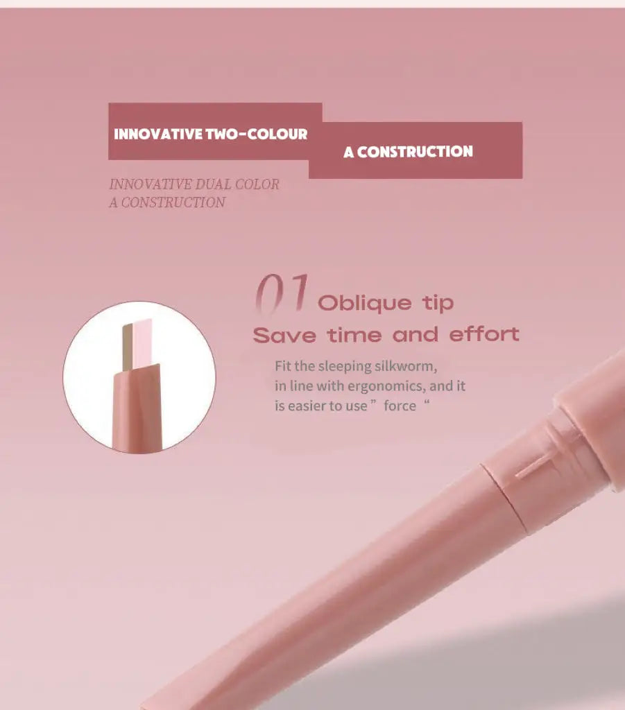 Bicolor Under Eye Pencil 2 In 1 Brightening Highlighter Nude Pink Shadow Stick Aegyo Sal Lying Silkworm Eeyshadow Lash Makeup