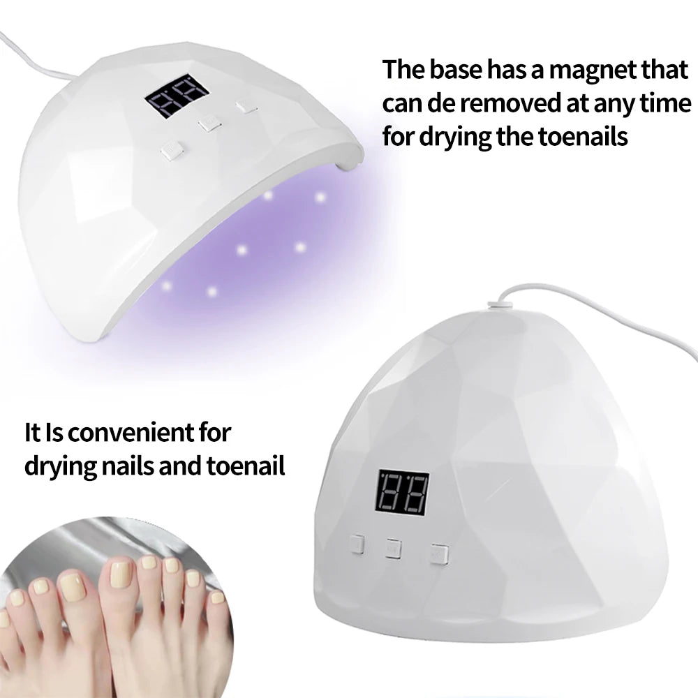 LULAA 88W Nail Dryer Lamp UV Light For Nails Eyes Protection UV Lamp for Gel Nails Gel Nail Polish Curing Dryer Home Salon Tool