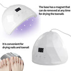 LULAA 88W Nail Dryer Lamp UV Light For Nails Eyes Protection UV Lamp for Gel Nails Gel Nail Polish Curing Dryer Home Salon Tool