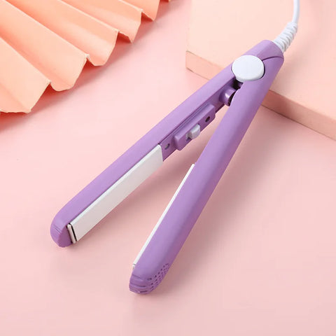 New Mini Hair Straightener Flat Iron Ceramic Curling Iron Short Hair Portable Dual-Use Curler Hair Styling Care For Traveling