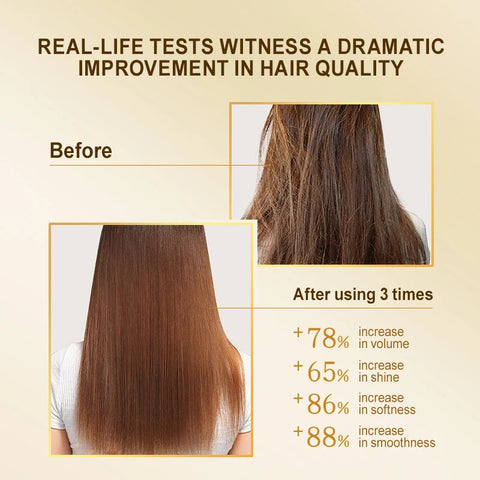 PURC 24K Gold Hair Mask Repair Damage & Dry Frizy Keratin Smoothing Straightening Hair Cream Hair Treatments Mask Hair Care