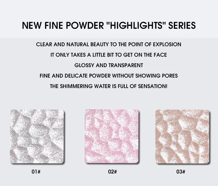 LEEINTO color-glowing high-gloss powder pearlescent powder brightens up the make-up eye shadow disc